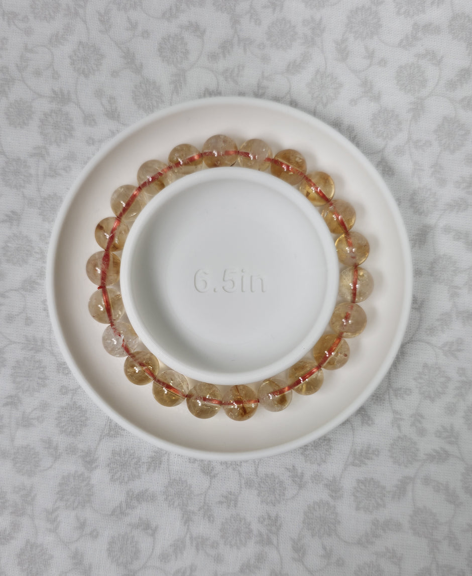 Citrine Bracelet - One Individual Bracelet - Wrist Size Approximately 6.5 in. - 8mm Beads