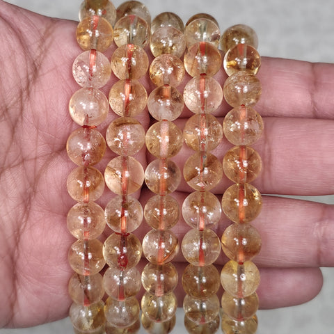 Citrine Bracelet - One Individual Bracelet - Wrist Size Approximately 6.5 in. - 8mm Beads