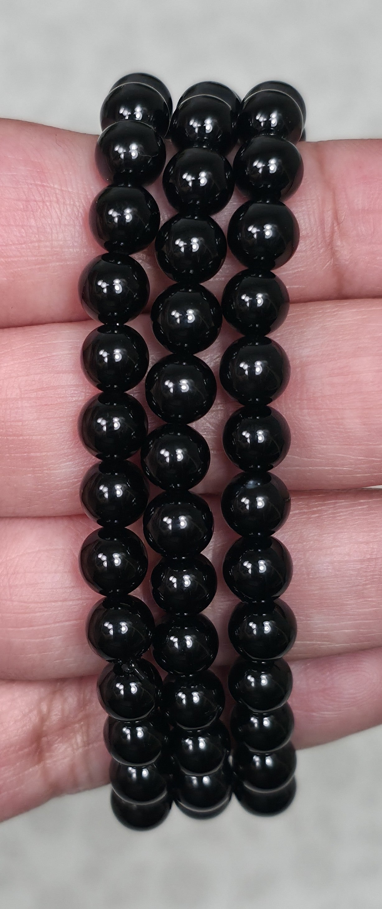 Onyx Bracelet - One Individual Bracelet - Wrist Size Approximately 6.25 in. - 6mm Beads