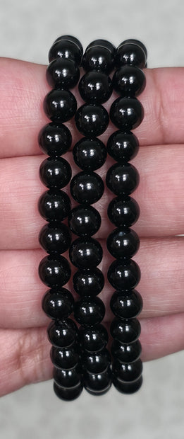 Onyx Bracelet - One Individual Bracelet - Wrist Size Approximately 6.5 in. - 6mm Beads