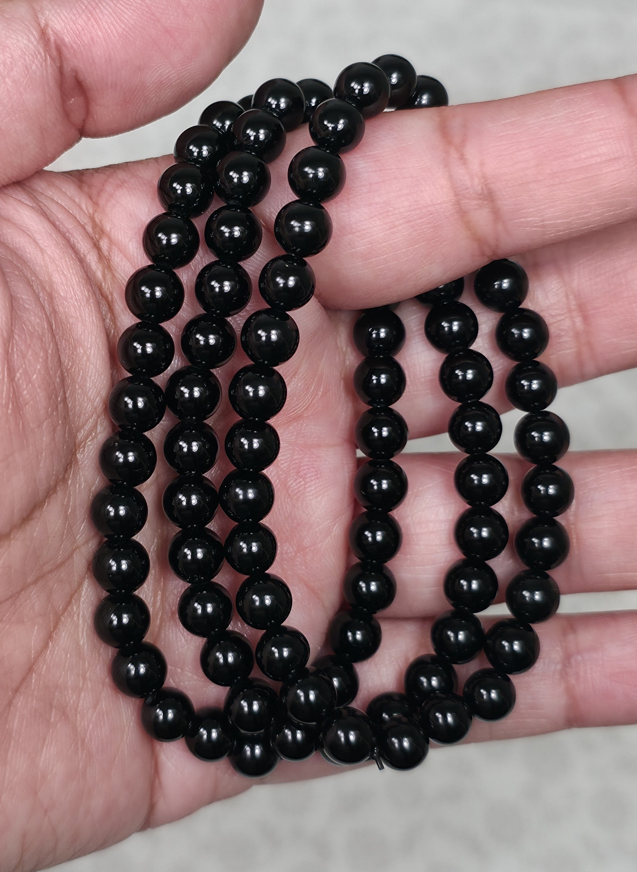 Onyx Bracelet - One Individual Bracelet - Wrist Size Approximately 6.25 in. - 6mm Beads