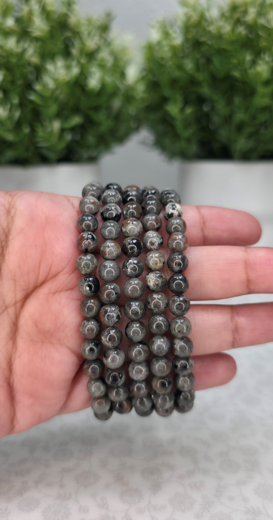 Yooperlite Bracelet - One Individual Bracelet - Wrist Size Approximately 6.25 in. - 6mm Beads