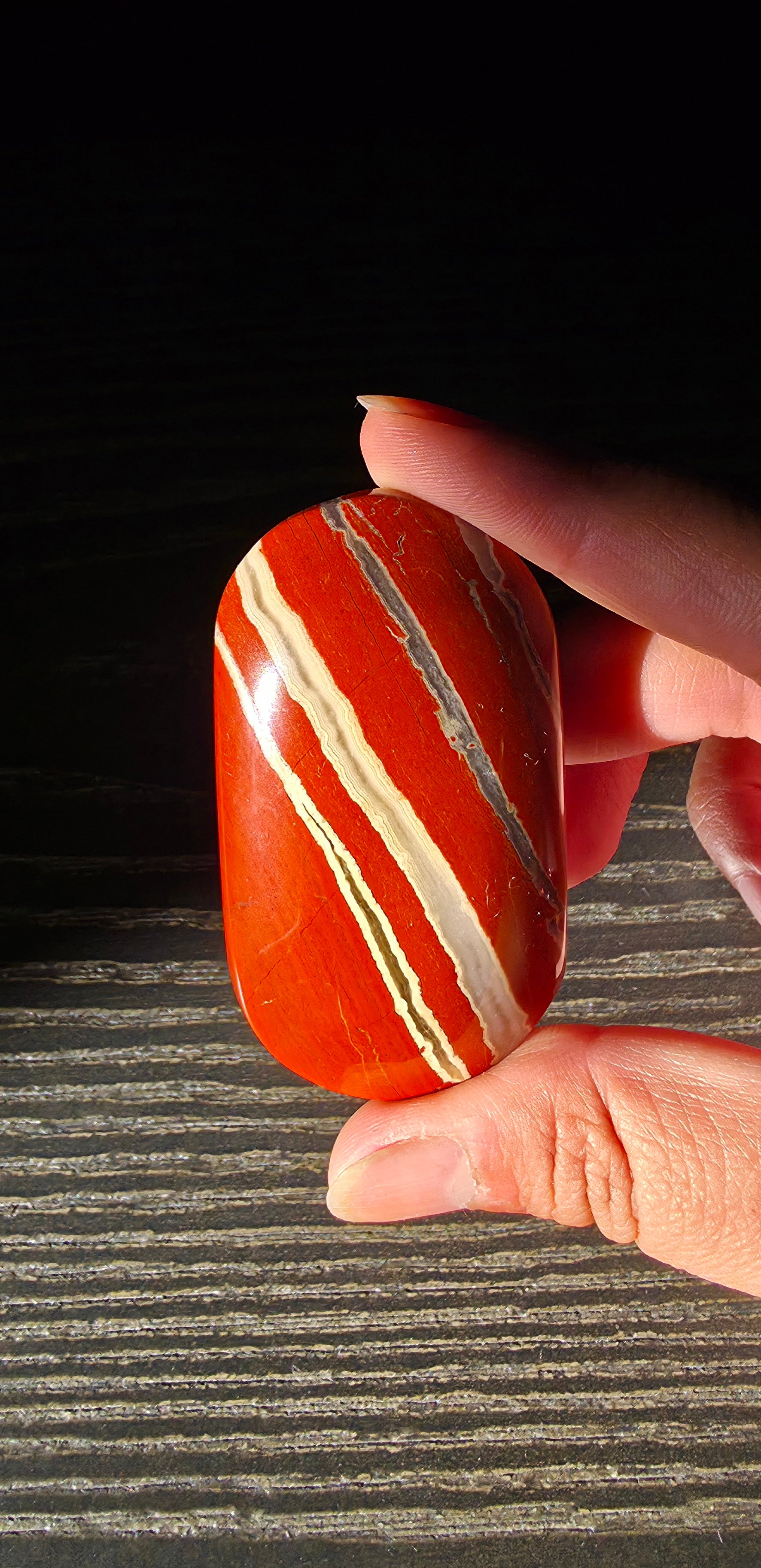 Red Jasper Palmstone - One (1) Individual Piece