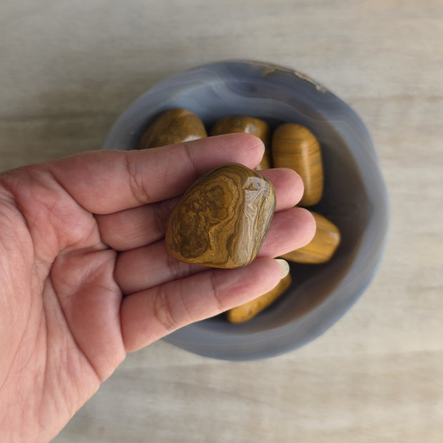 Beautiful Yellow Jasper Tumble | One Individual Tumble