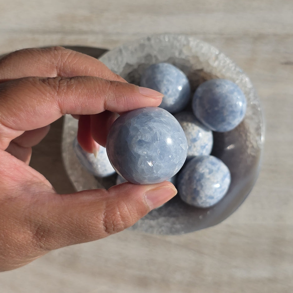 Dazzling Blue Calcite Tumble | One Individual Tumble