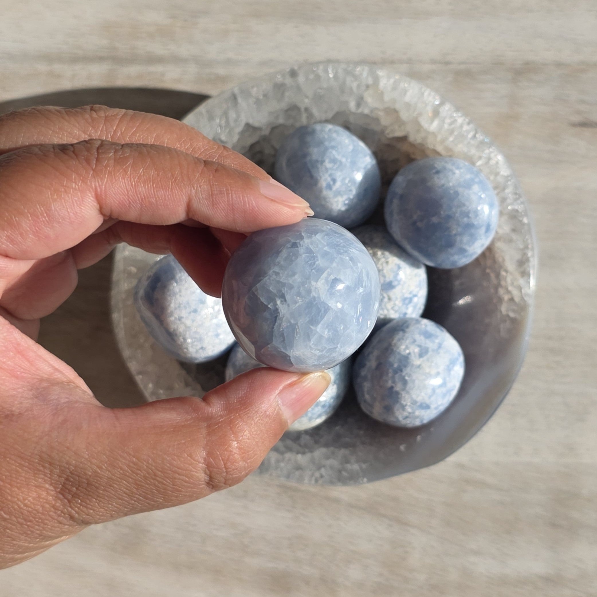 Dazzling Blue Calcite Tumble | One Individual Tumble