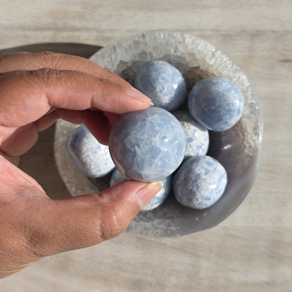 Dazzling Blue Calcite Tumble | One Individual Tumble