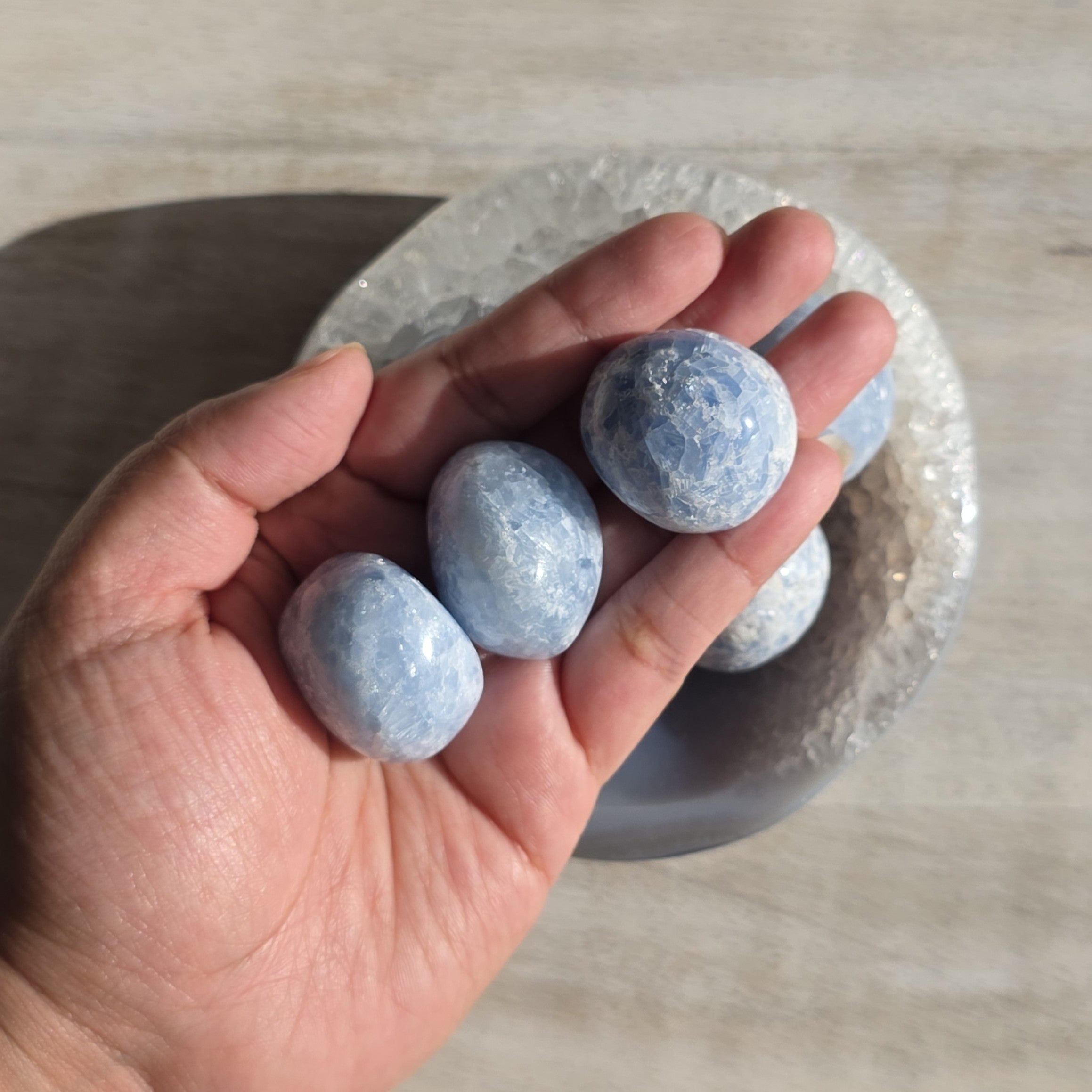 Dazzling Blue Calcite Tumble | One Individual Tumble