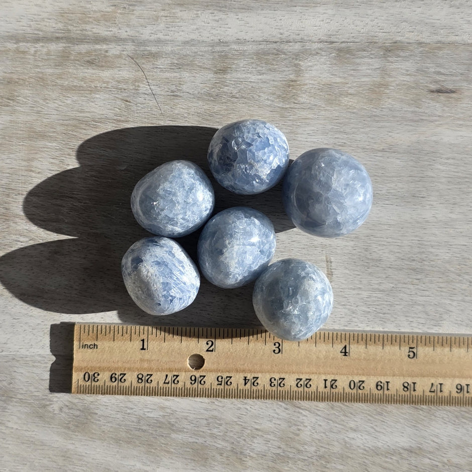 Dazzling Blue Calcite Tumble | One Individual Tumble