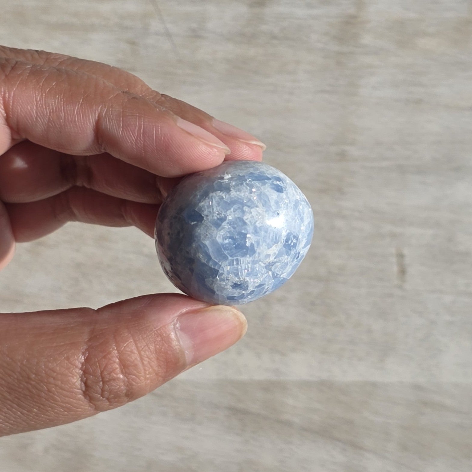 Dazzling Blue Calcite Tumble | One Individual Tumble