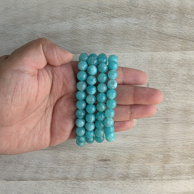 Beautiful Amazonite Bracelet | One Individual Bracelet | Wrist Size Approximately 6.5 in. | 8mm Beads