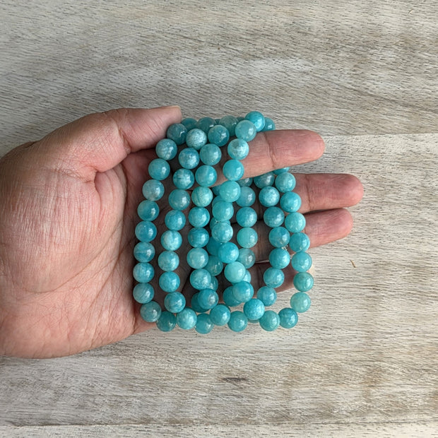 Beautiful Amazonite Bracelet | One Individual Bracelet | Wrist Size Approximately 6.5 in. | 8mm Beads