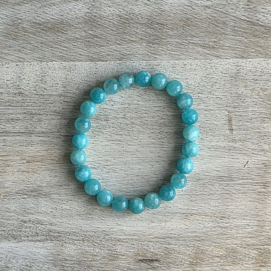 Beautiful Amazonite Bracelet | One Individual Bracelet | Wrist Size Approximately 6.5 in. | 8mm Beads
