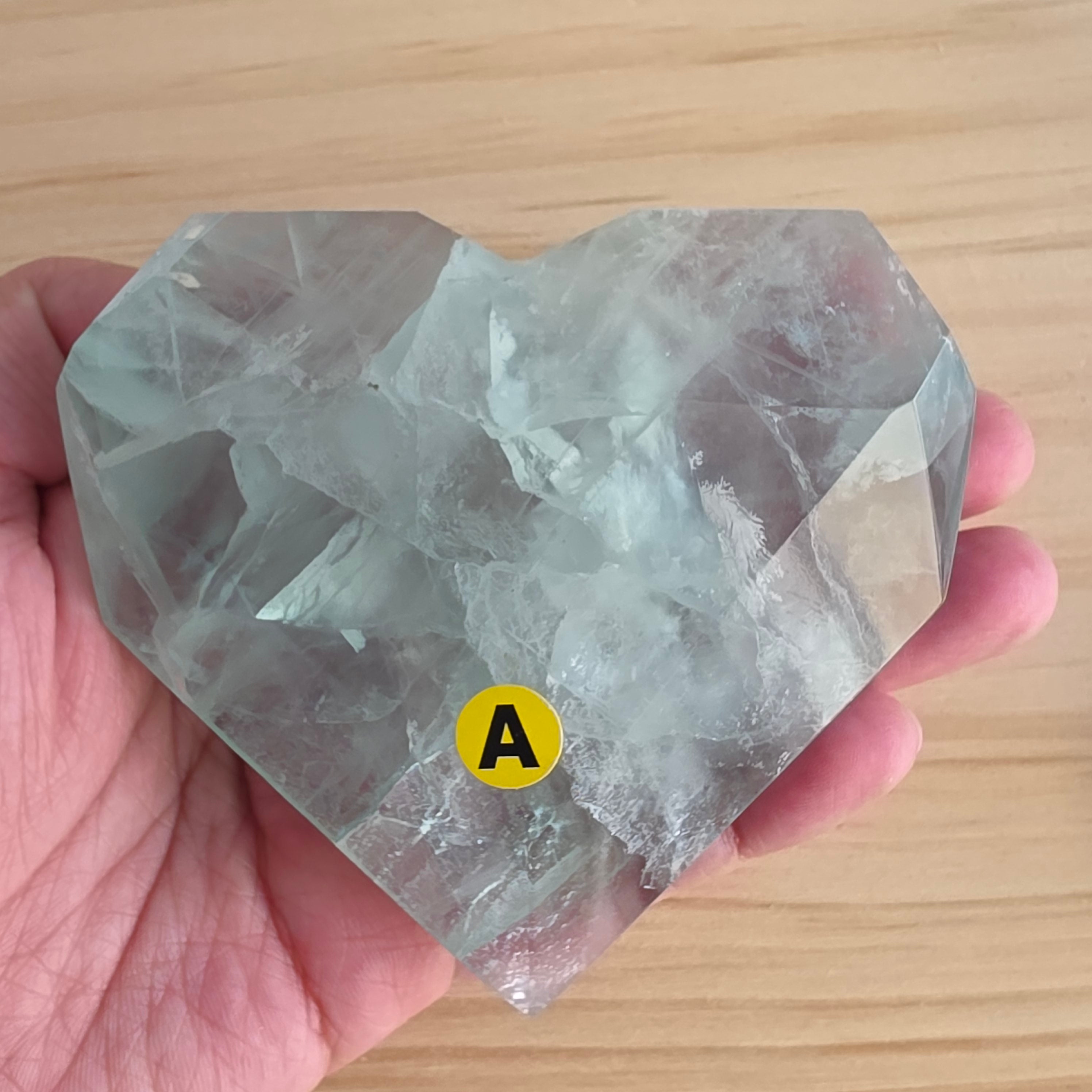 Seafoam Fluorite Heart | Option A