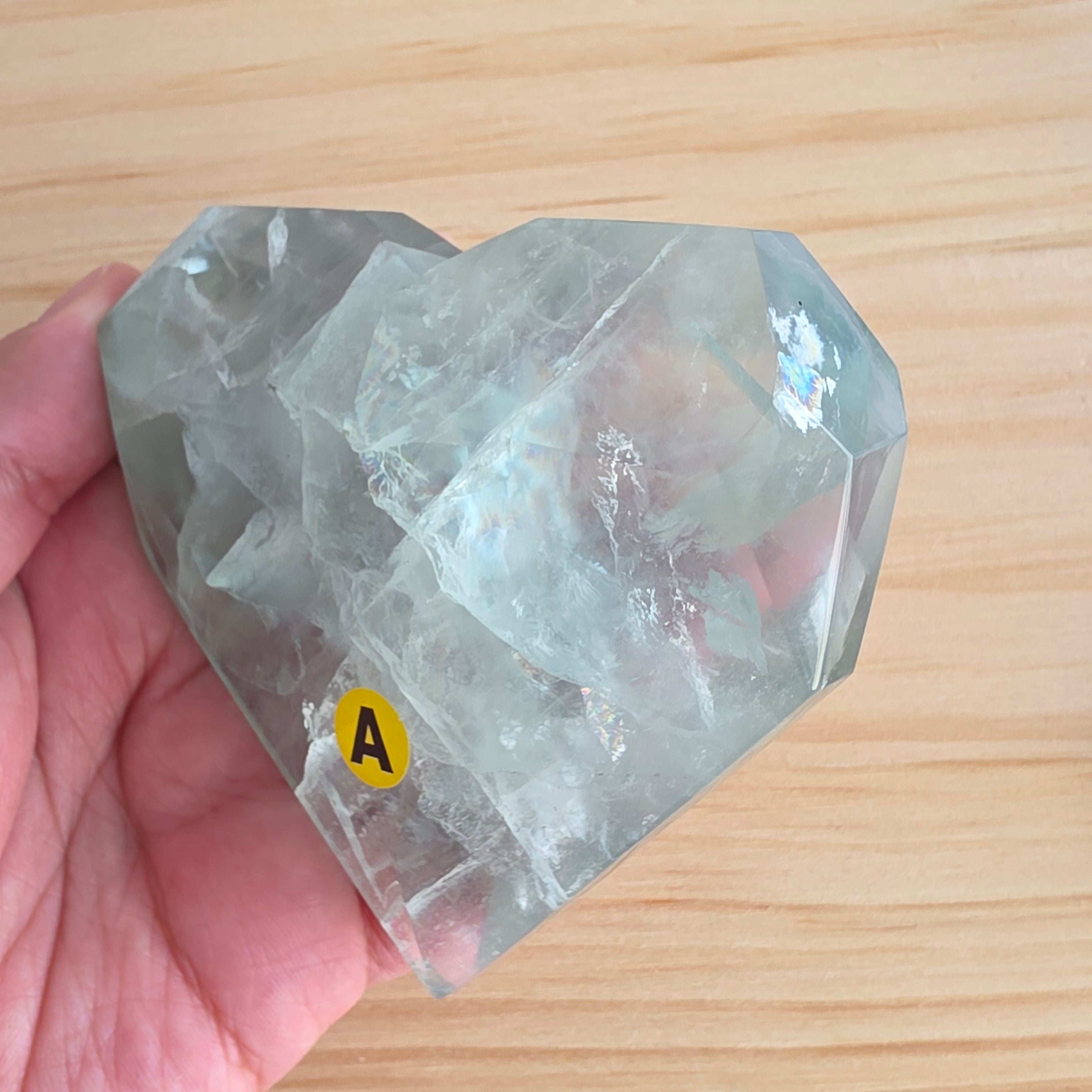 Seafoam Fluorite Heart | Option A
