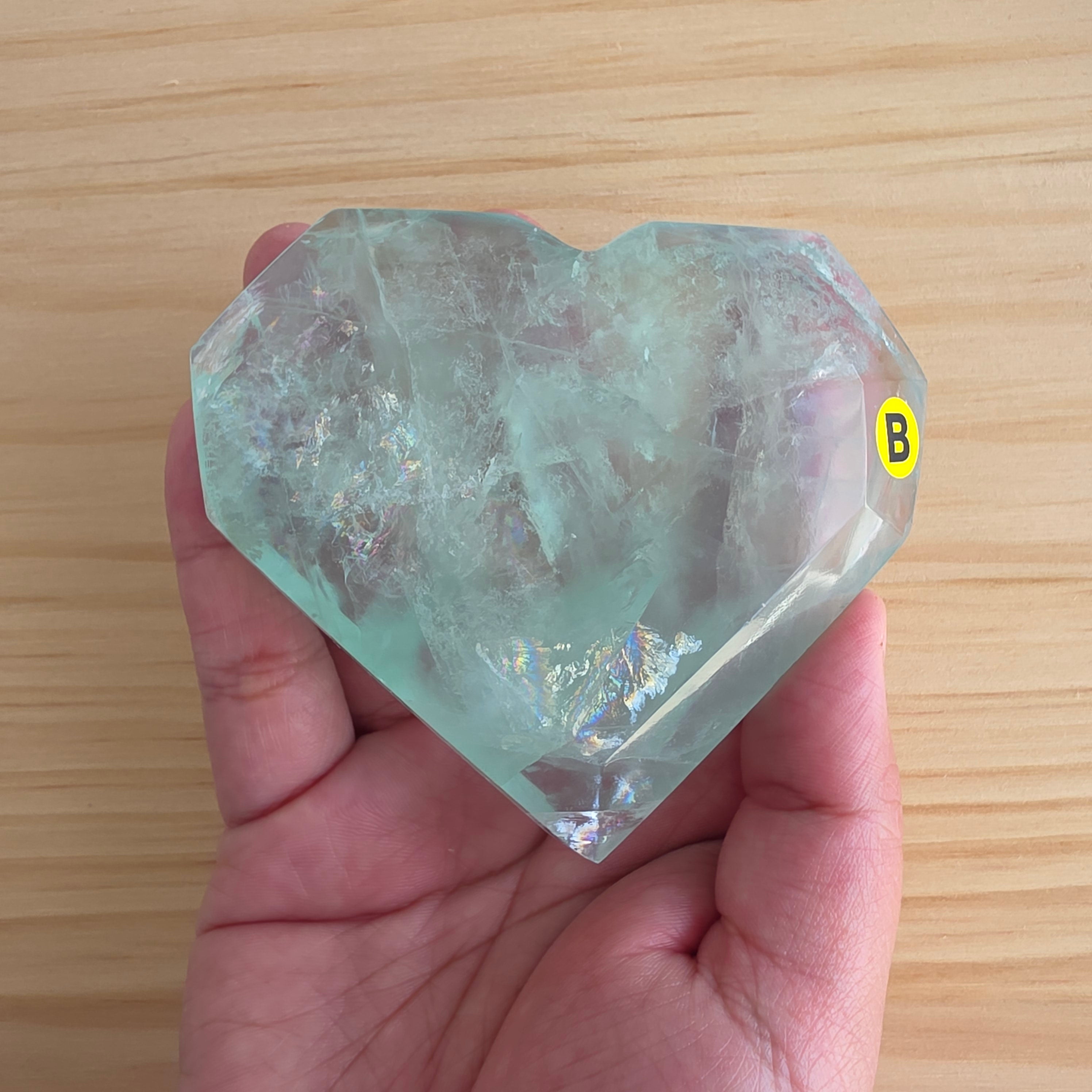 Seafoam Fluorite Heart | Option B