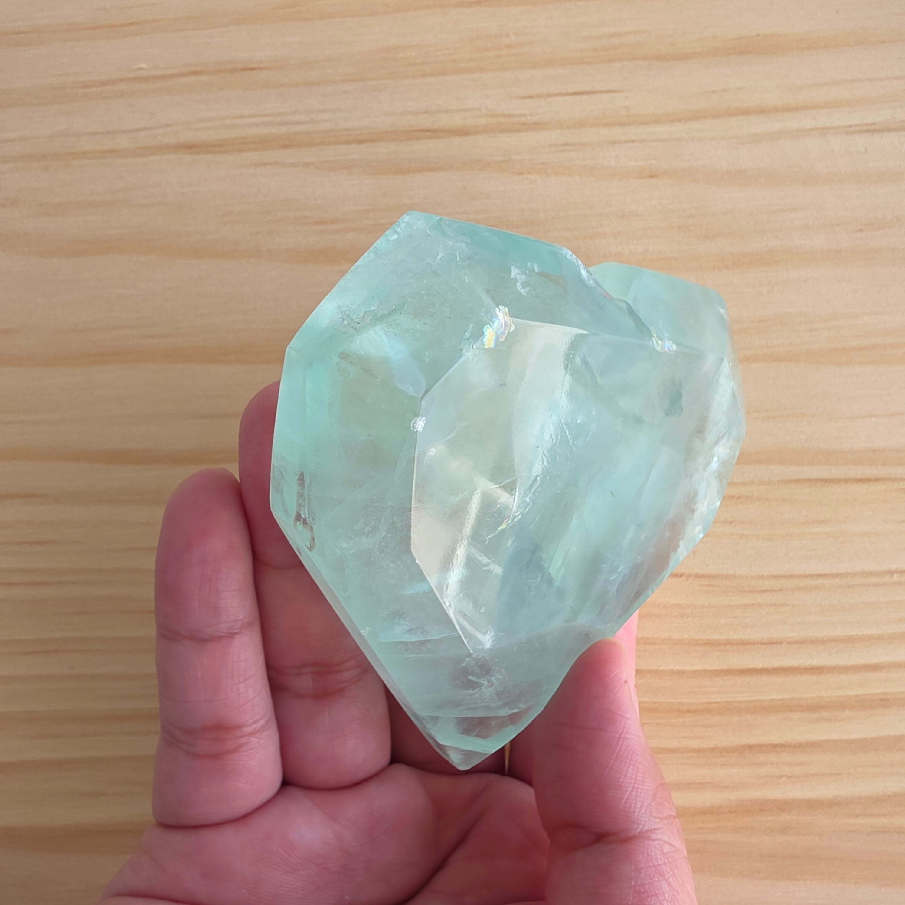 Seafoam Fluorite Heart | Option B
