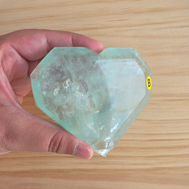 Seafoam Fluorite Heart | Option B