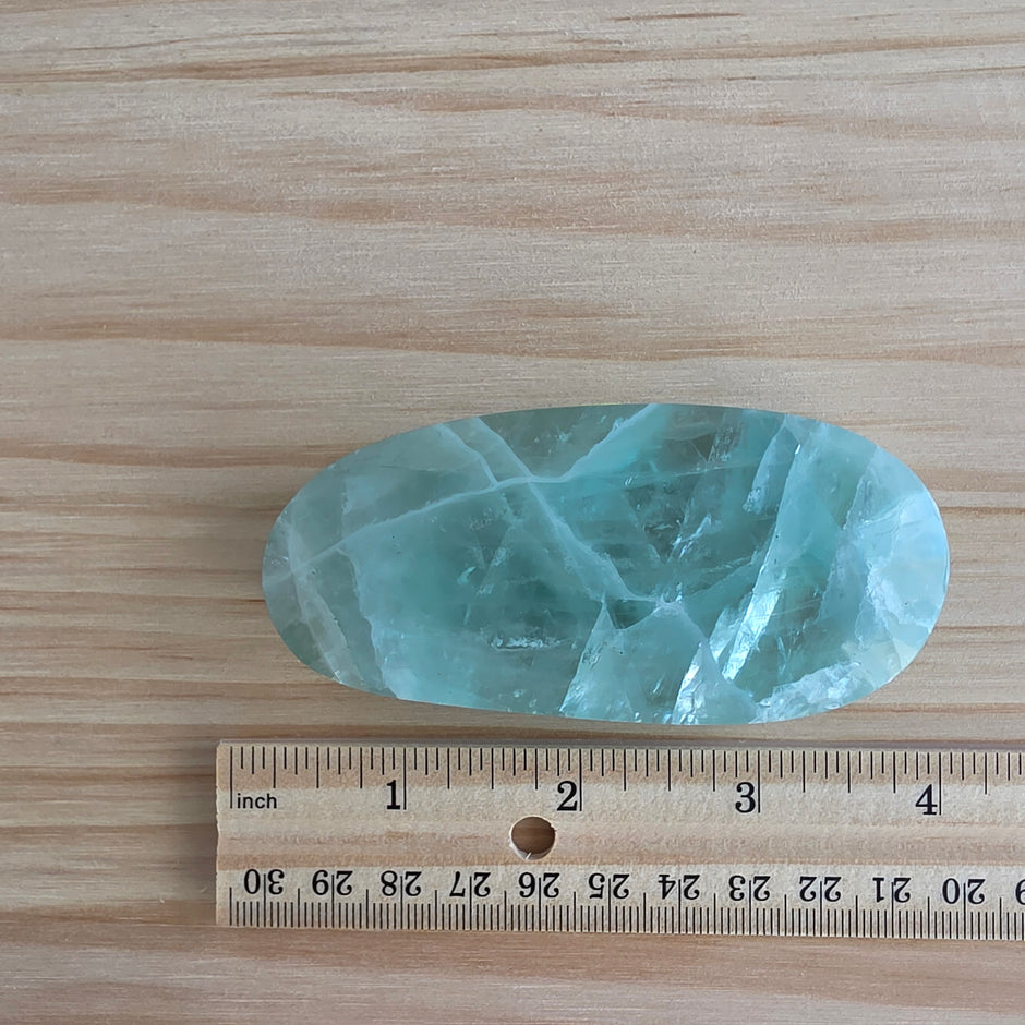 Seafoam Fluorite Palm Stone | Option R