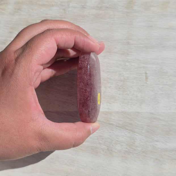 Strawberry Quartz Palm Stones | Option A