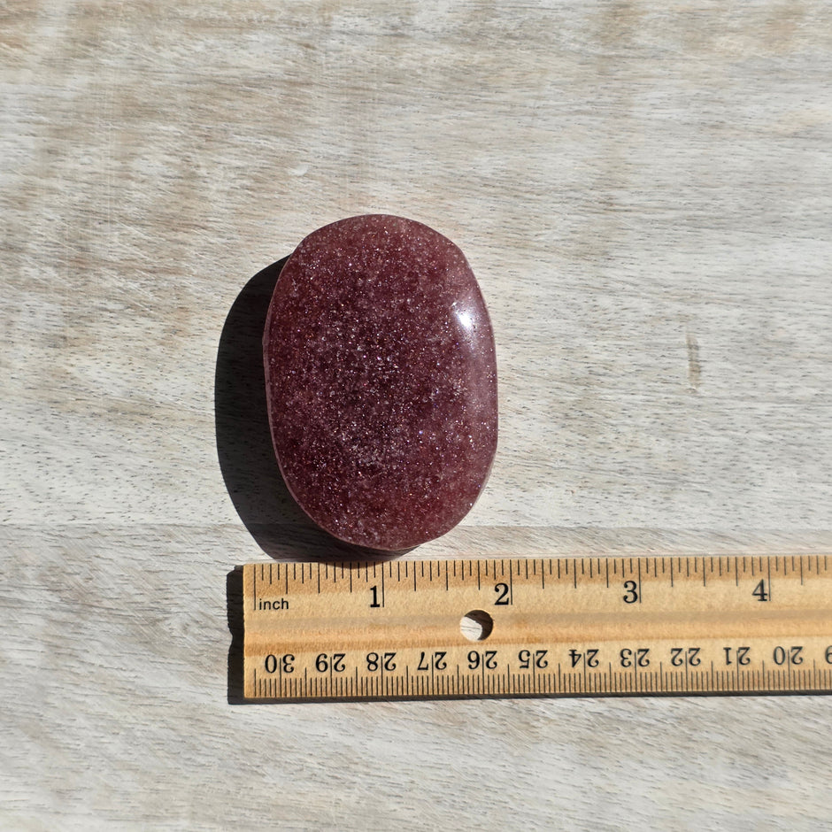 Strawberry Quartz Palm Stones | Option A