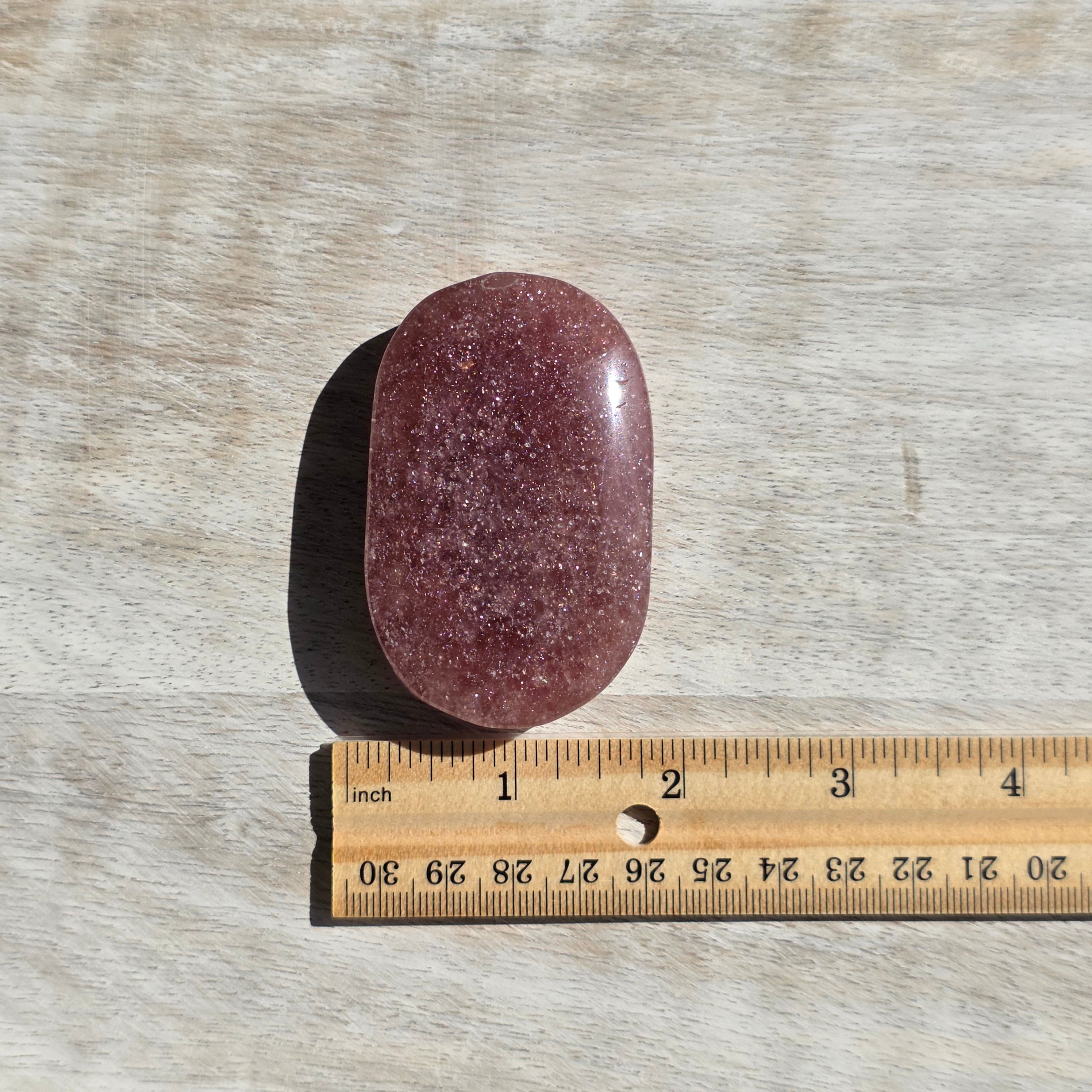 Strawberry Quartz Palm Stones | Option B