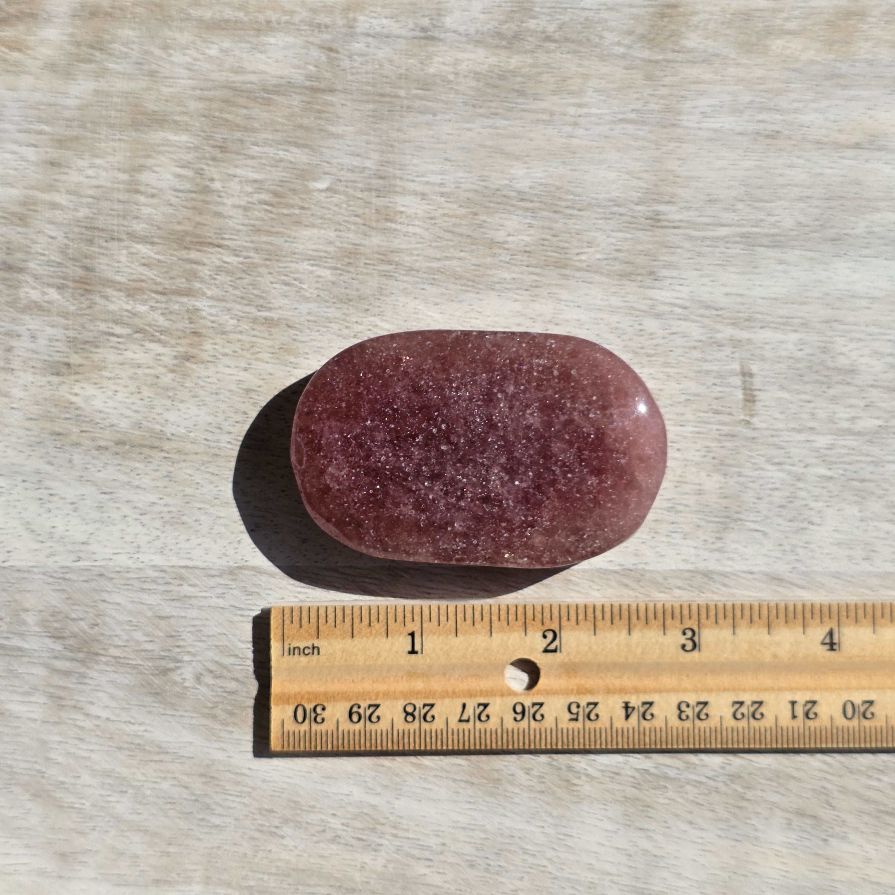 Strawberry Quartz Palm Stones | Option B