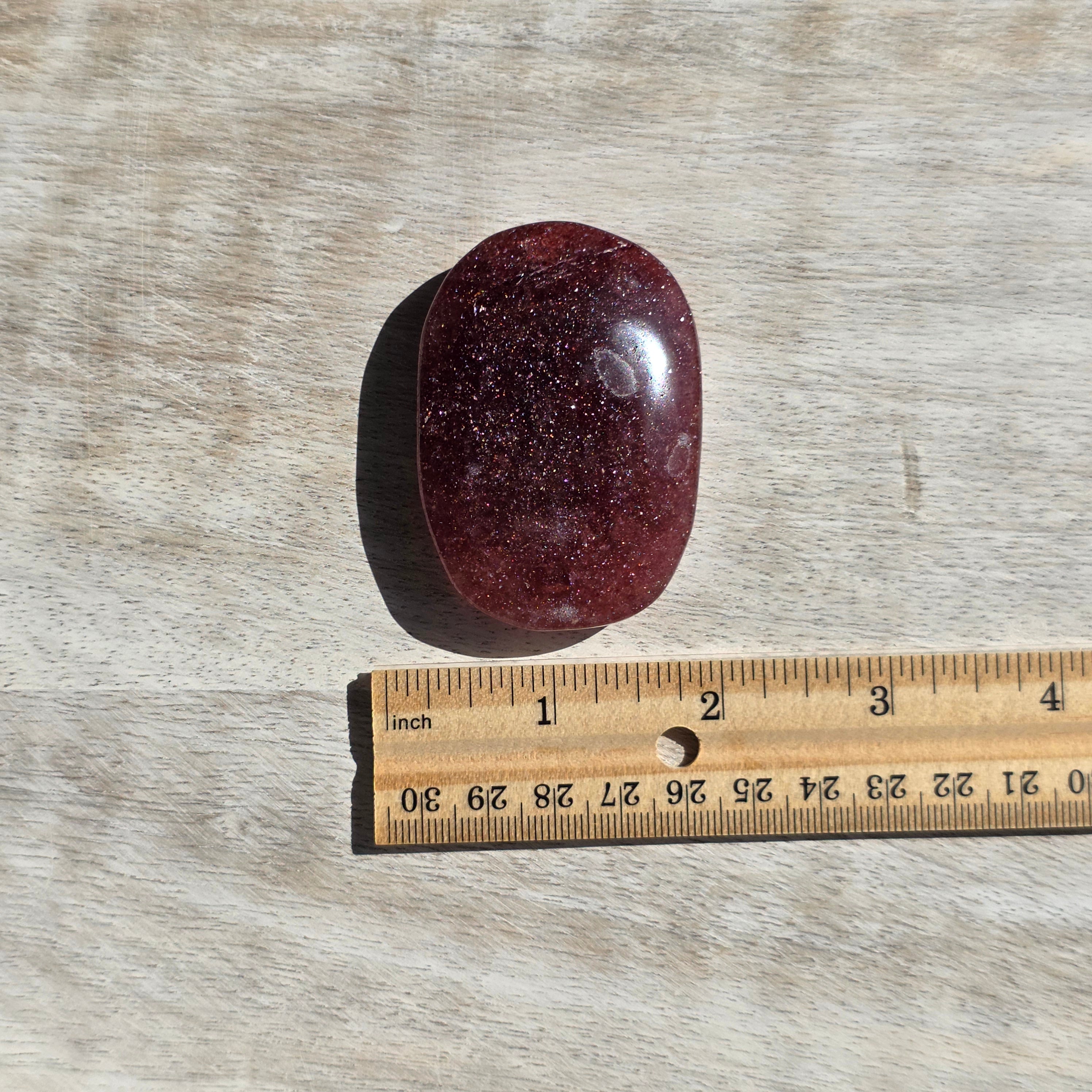 Strawberry Quartz Palm Stones | Option C