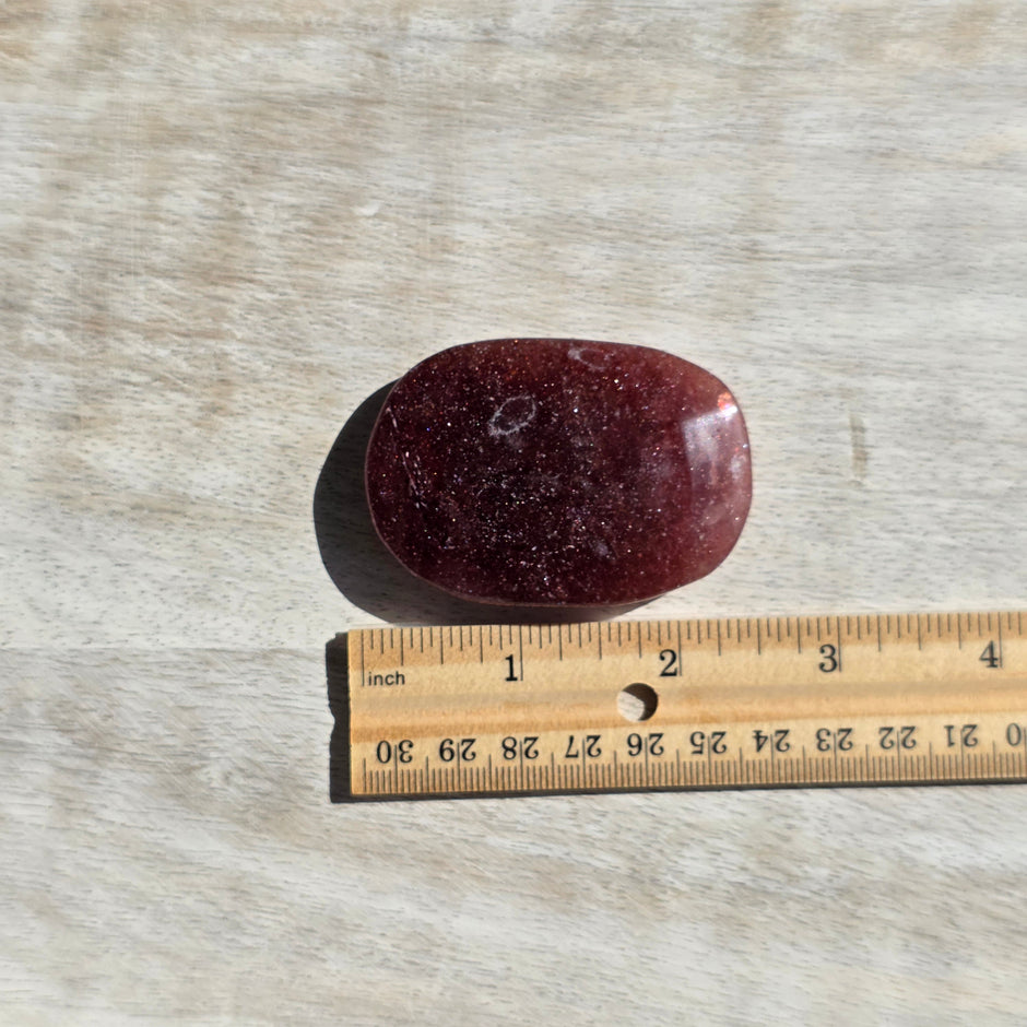 Strawberry Quartz Palm Stones | Option C