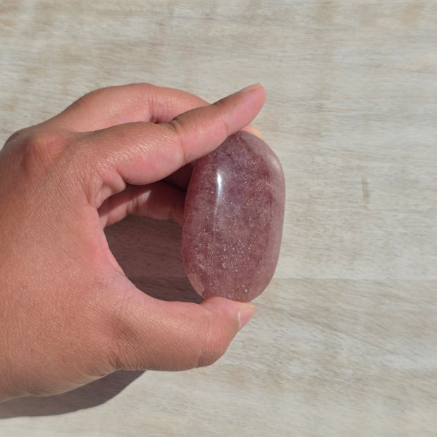 Strawberry Quartz Palm Stones | Option D