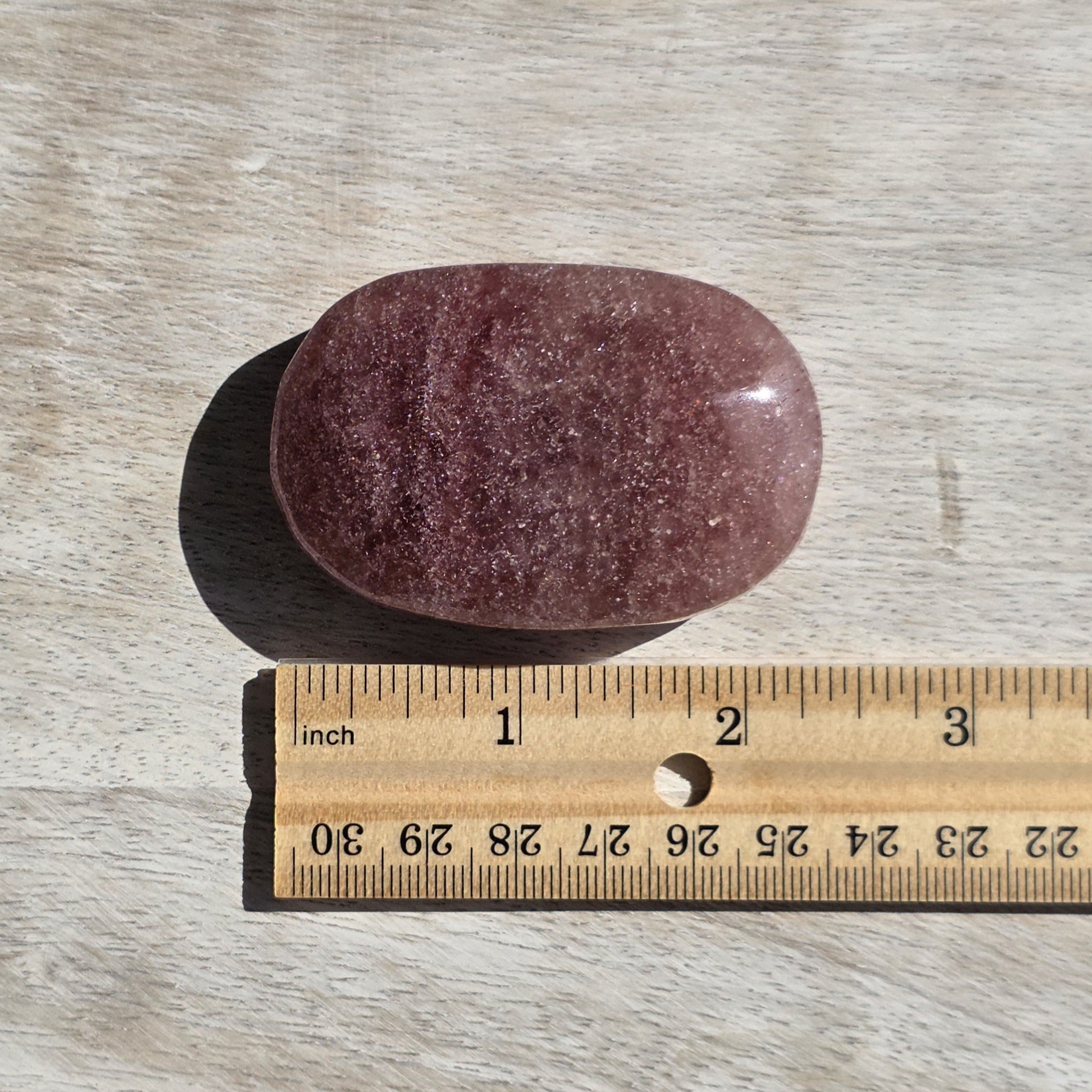 Strawberry Quartz Palm Stones | Option D