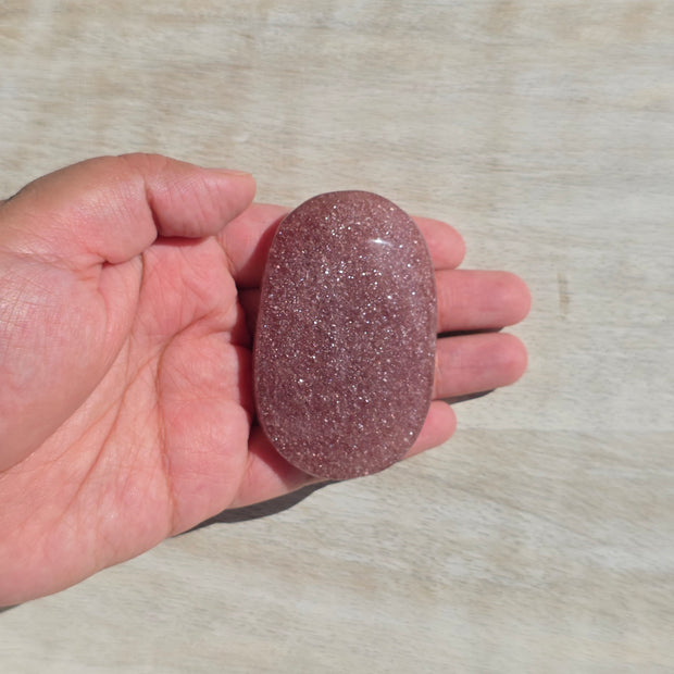Strawberry Quartz Palm Stones | Option E