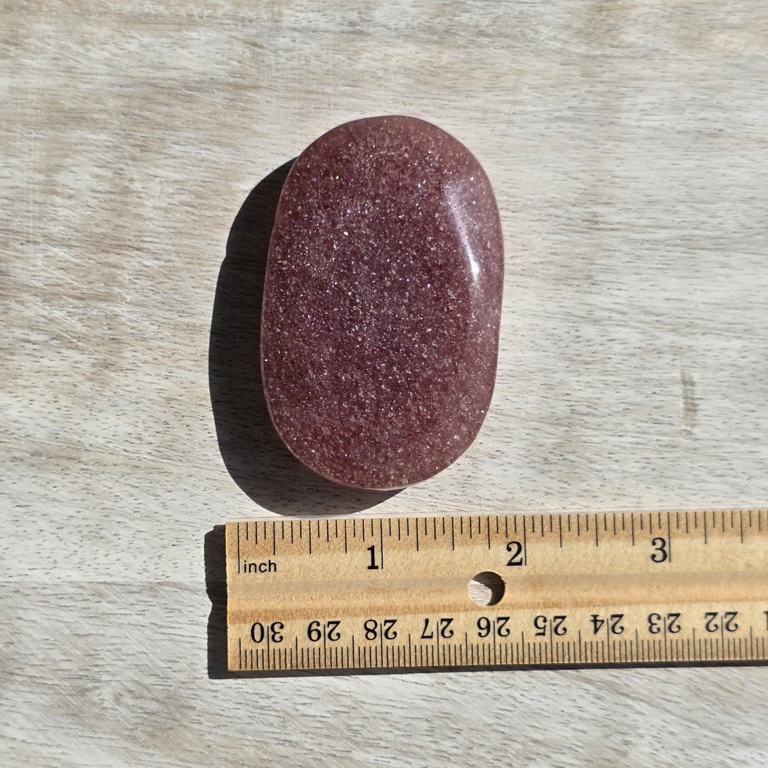 Strawberry Quartz Palm Stones | Option E