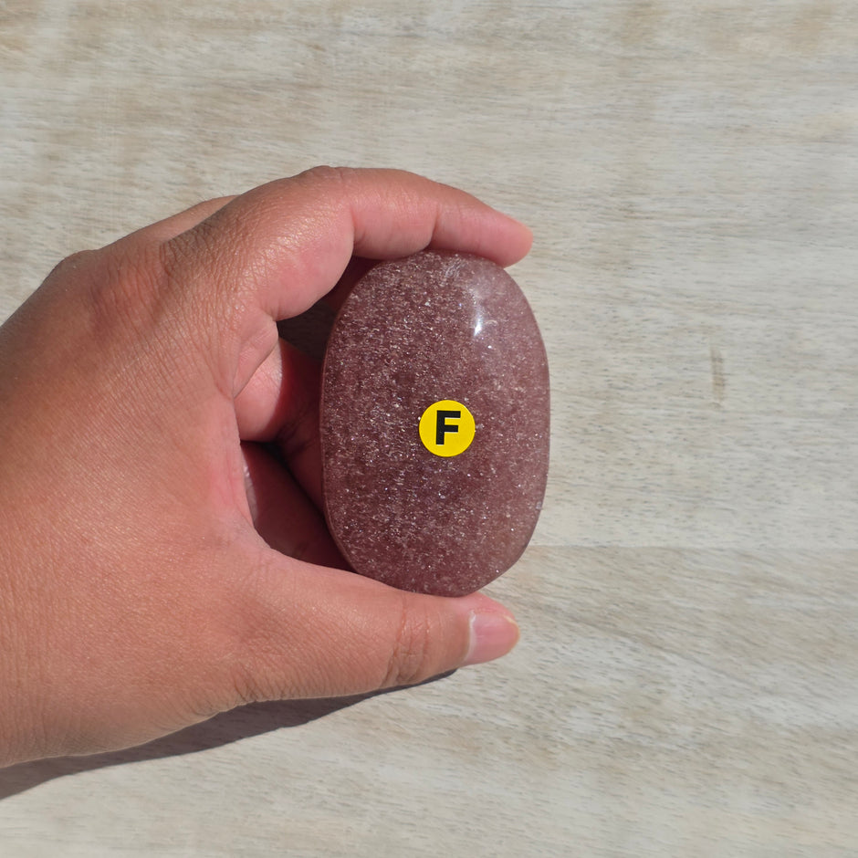 Strawberry Quartz Palm Stones | Option F