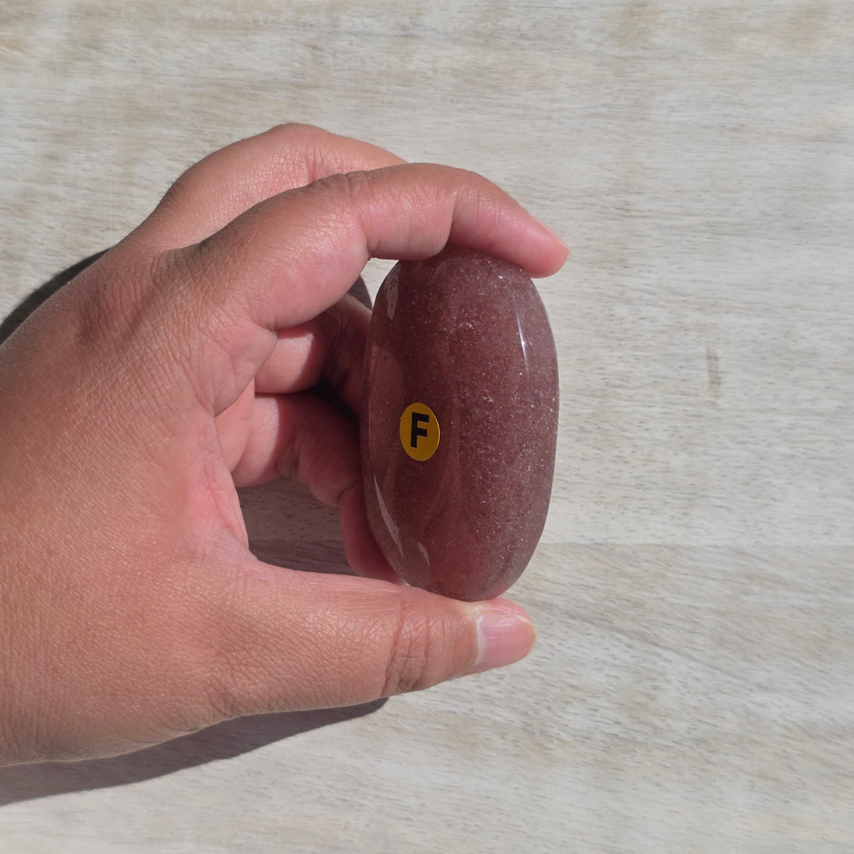 Strawberry Quartz Palm Stones | Option F
