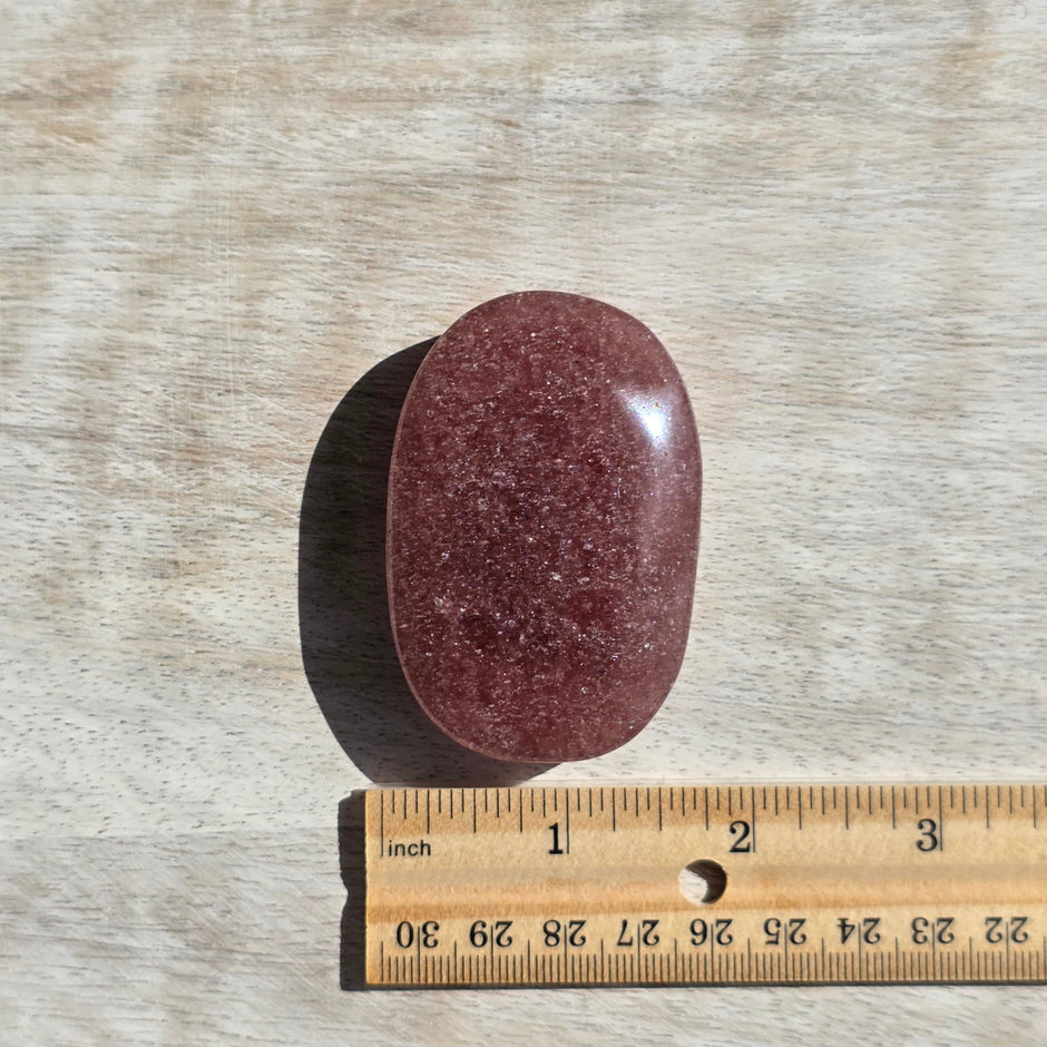 Strawberry Quartz Palm Stones | Option F