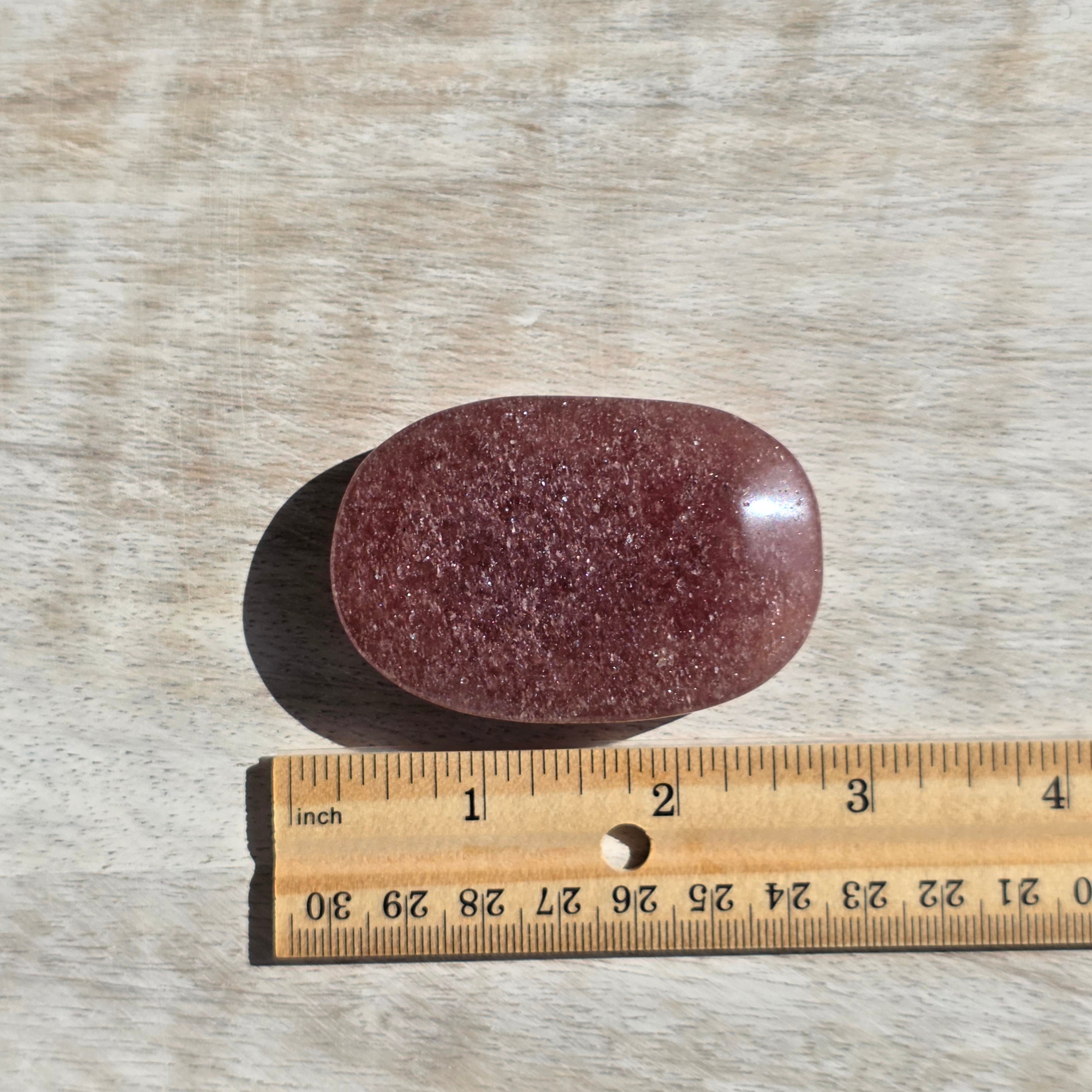 Strawberry Quartz Palm Stones | Option F