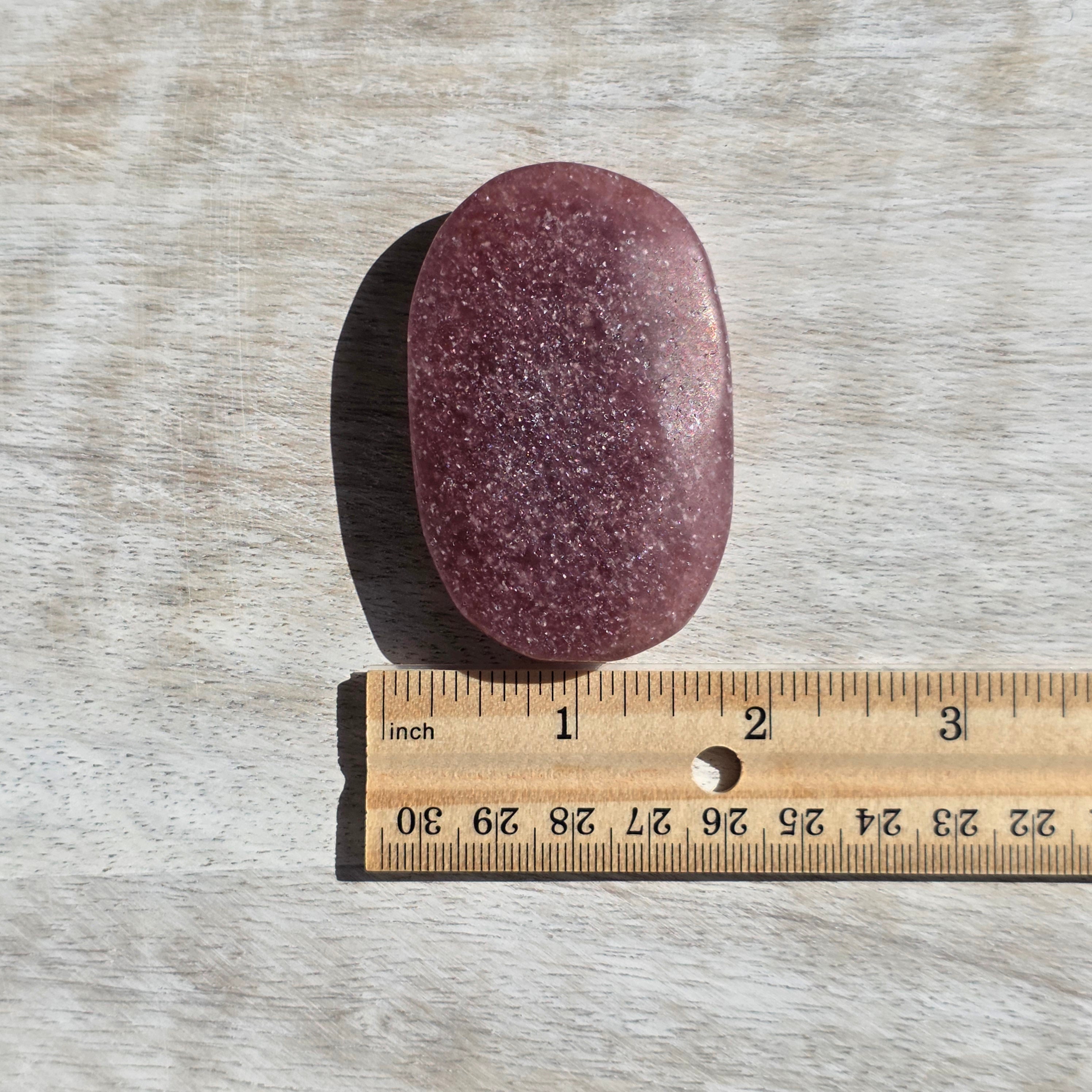 (Matte) Strawberry Quartz Palm Stones | Option G