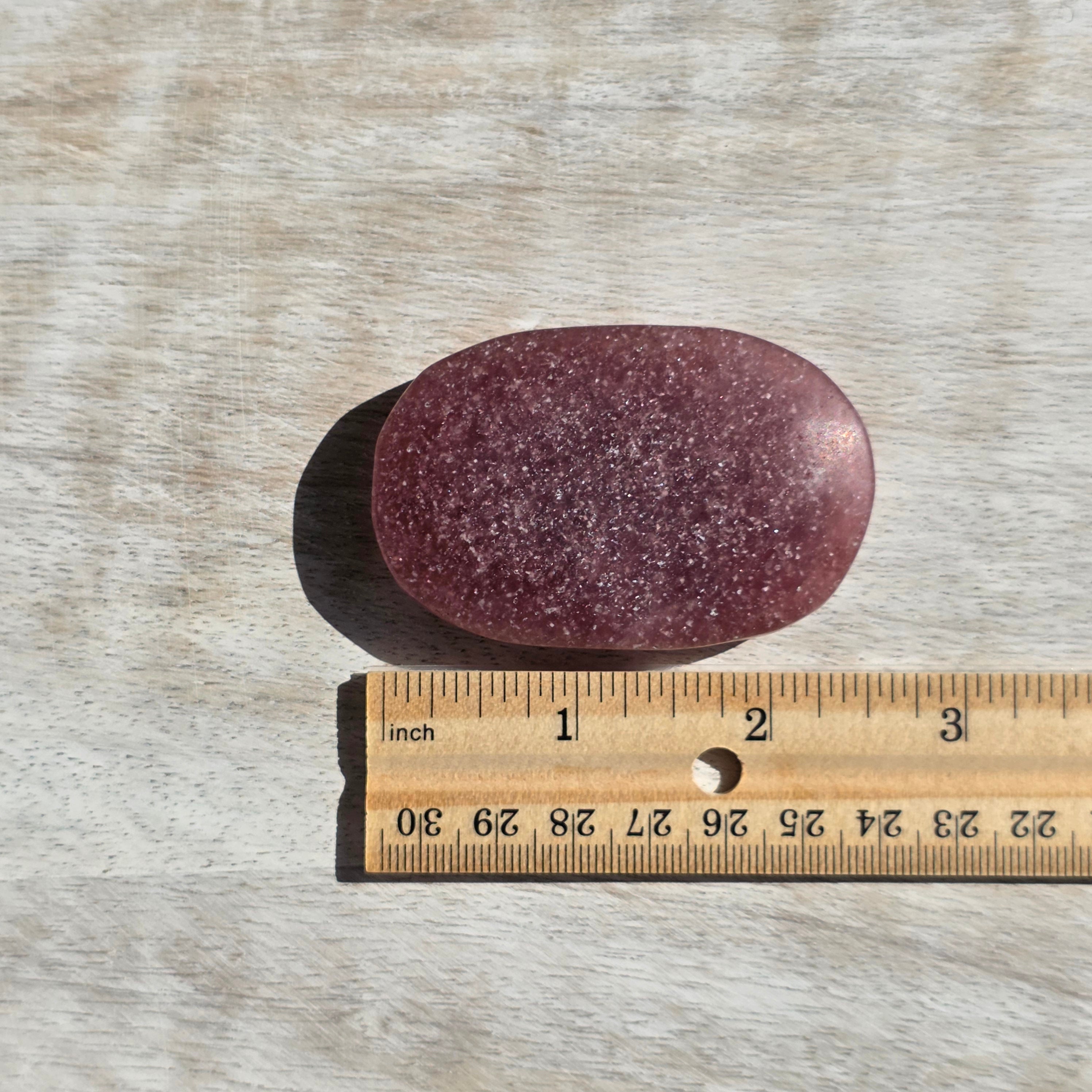 (Matte) Strawberry Quartz Palm Stones | Option G