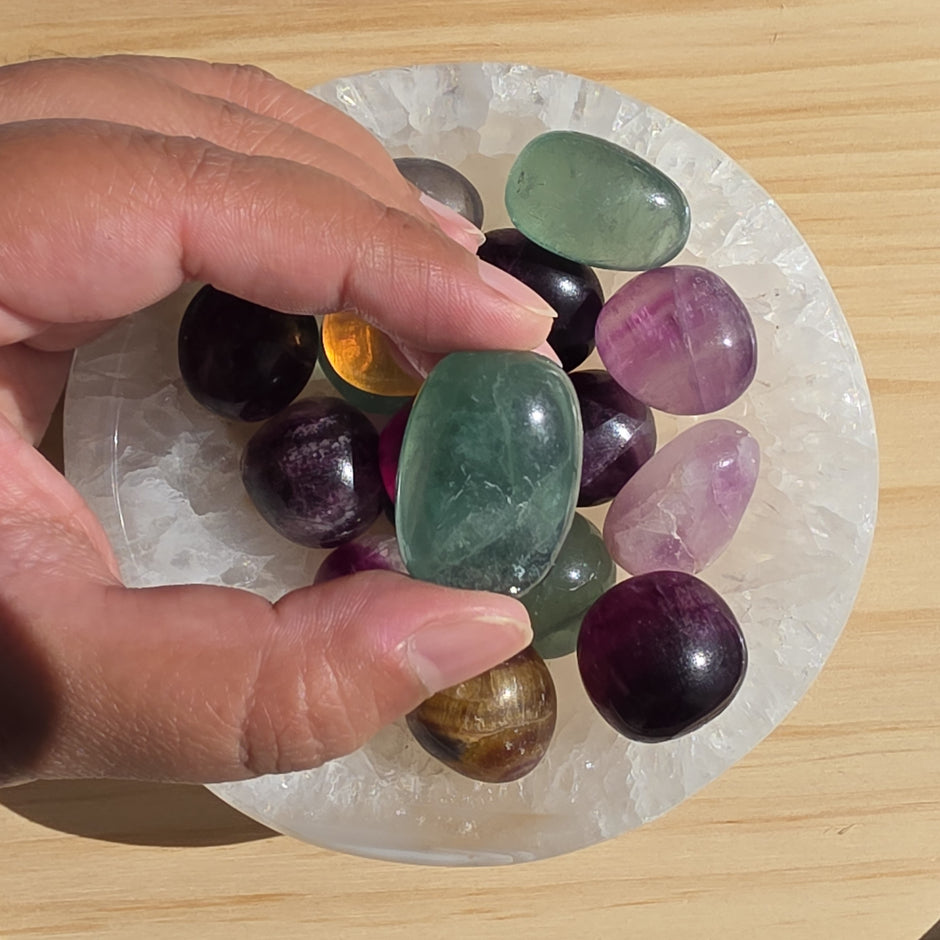 Fluorite Tumble | One Individual Tumble