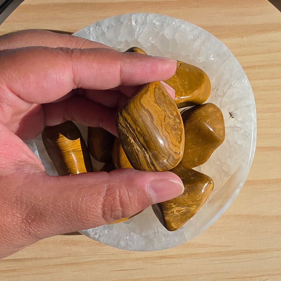 Beautiful Yellow Jasper Tumble | One Individual Tumble