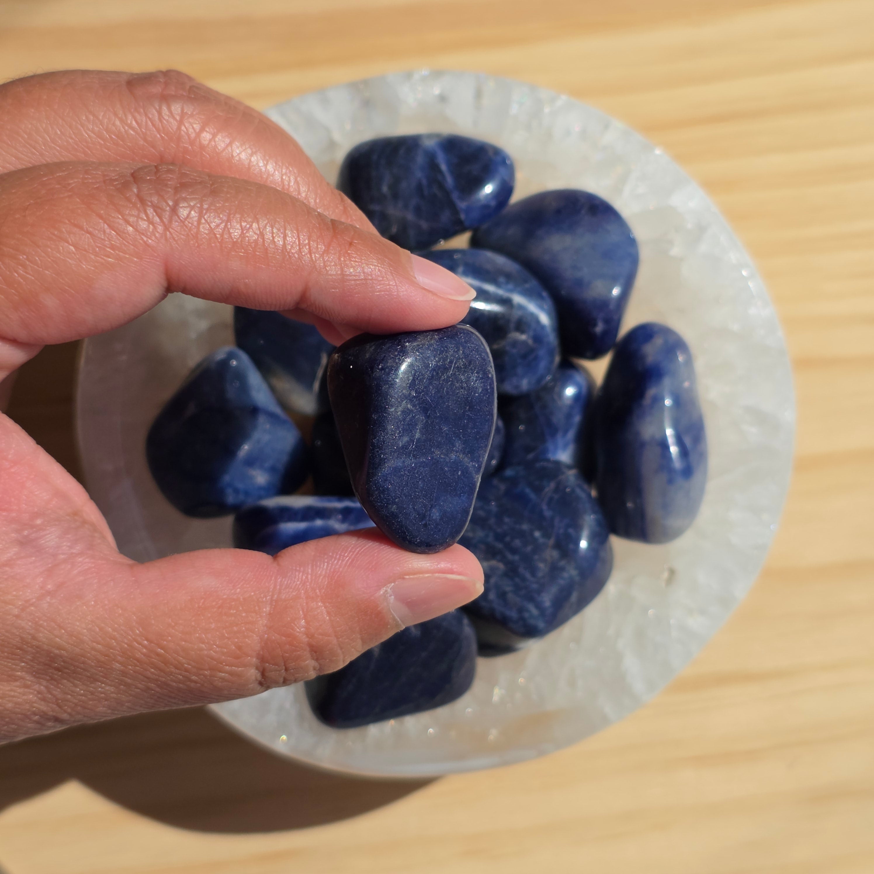 Dreamy Sodalite Tumbles | One Individual Tumble