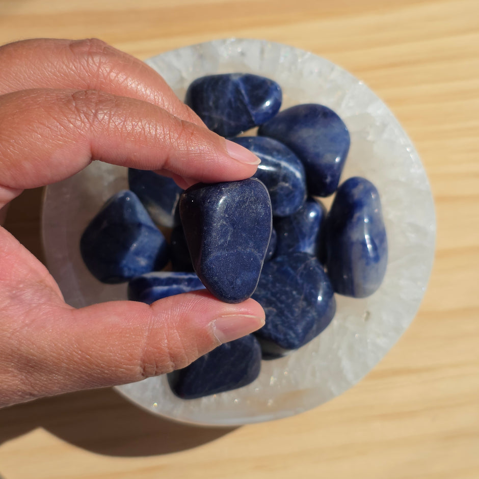 Dreamy Sodalite Tumbles | One Individual Tumble