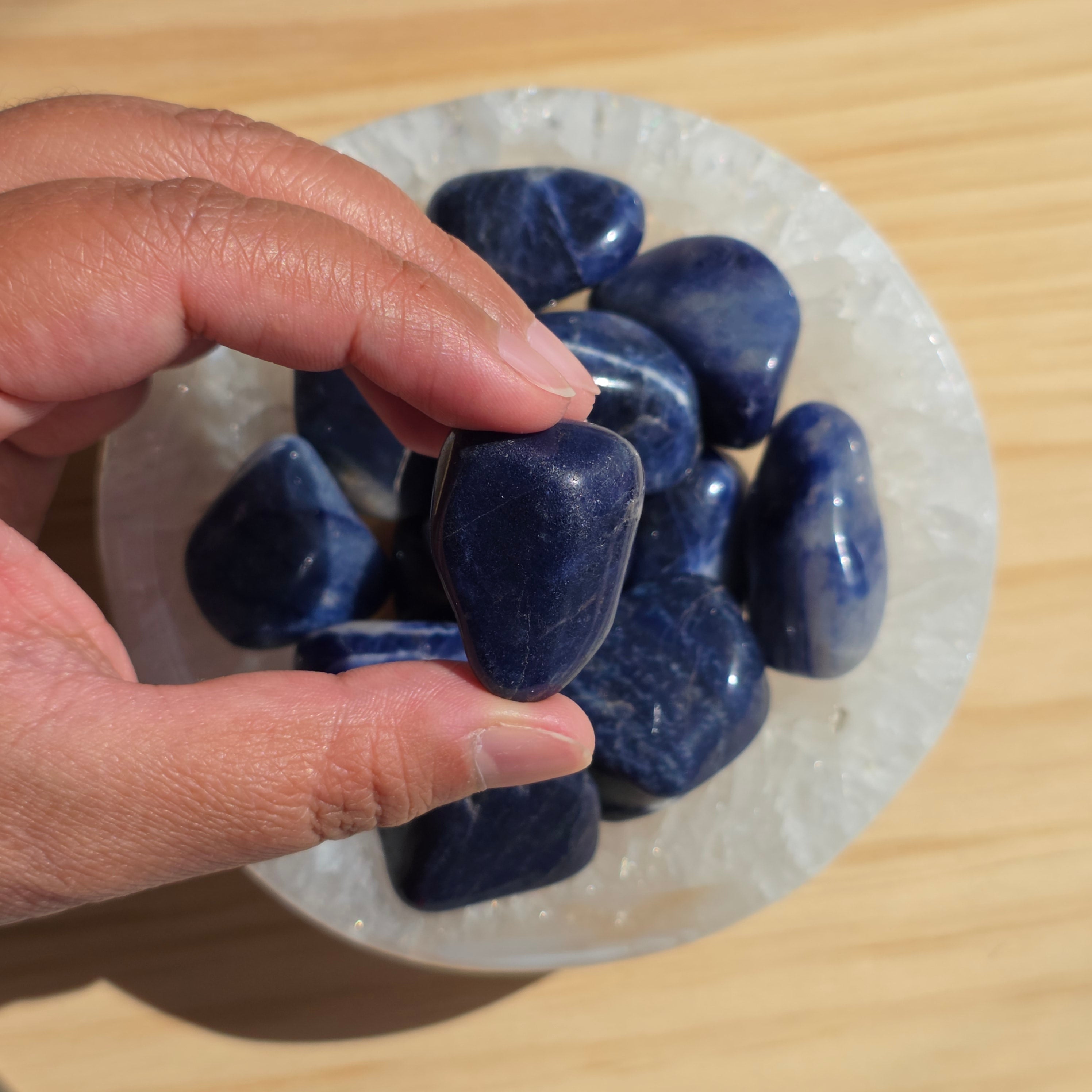 Dreamy Sodalite Tumbles | One Individual Tumble
