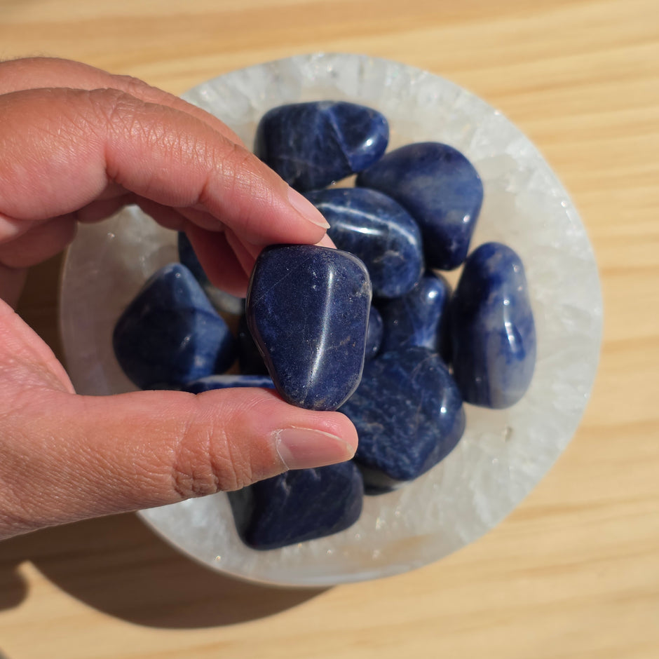 Dreamy Sodalite Tumbles | One Individual Tumble