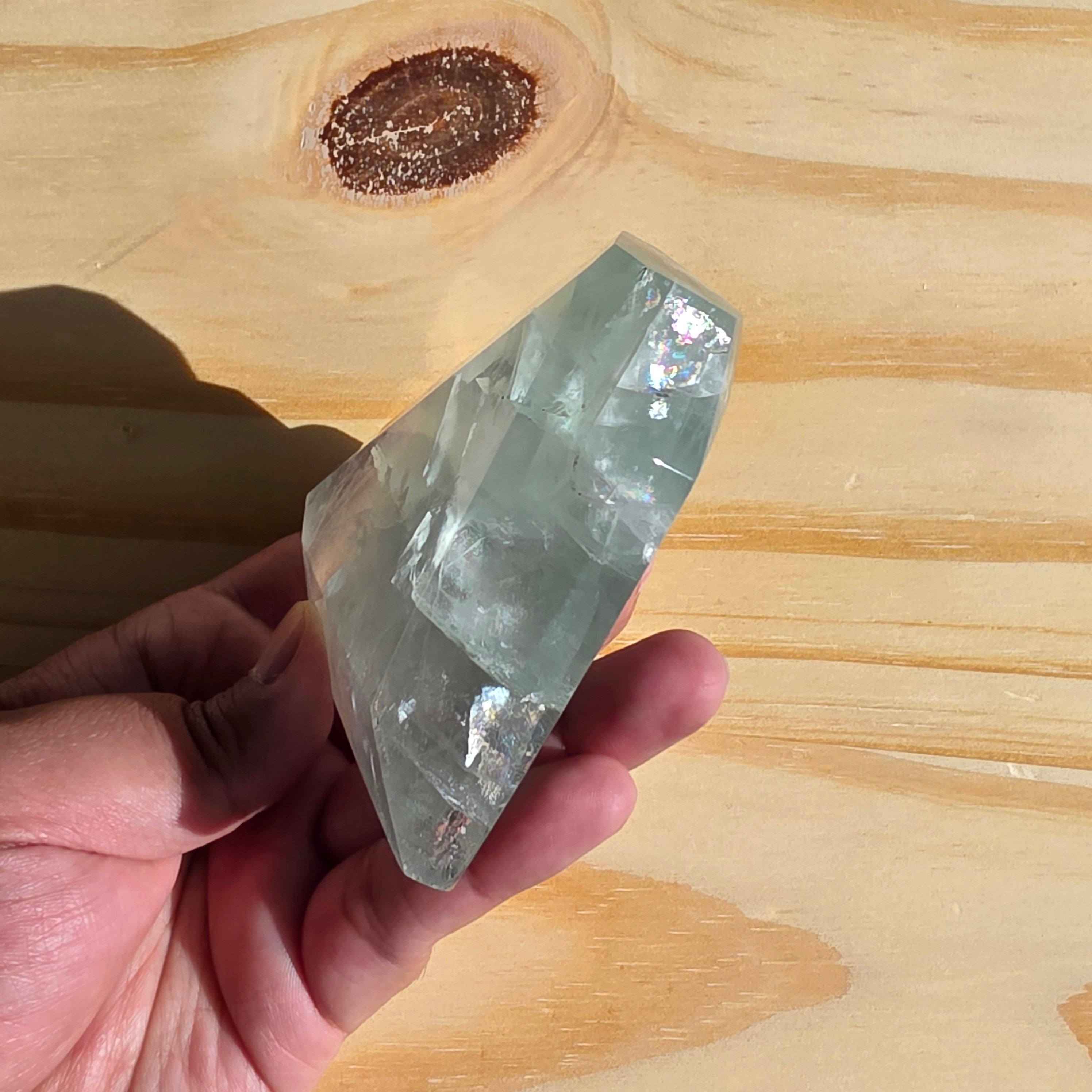 Seafoam Fluorite Heart | Option A