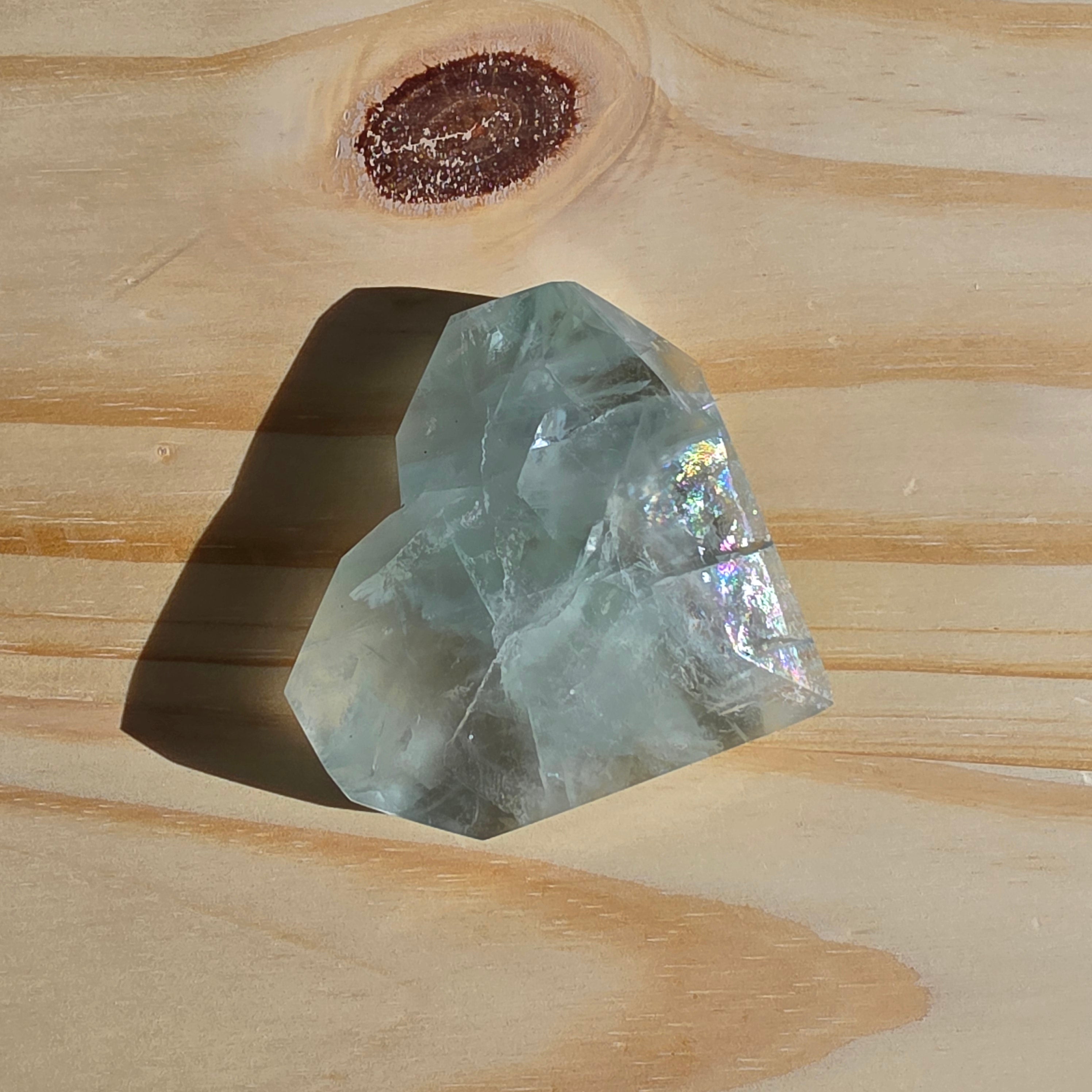 Seafoam Fluorite Heart | Option A
