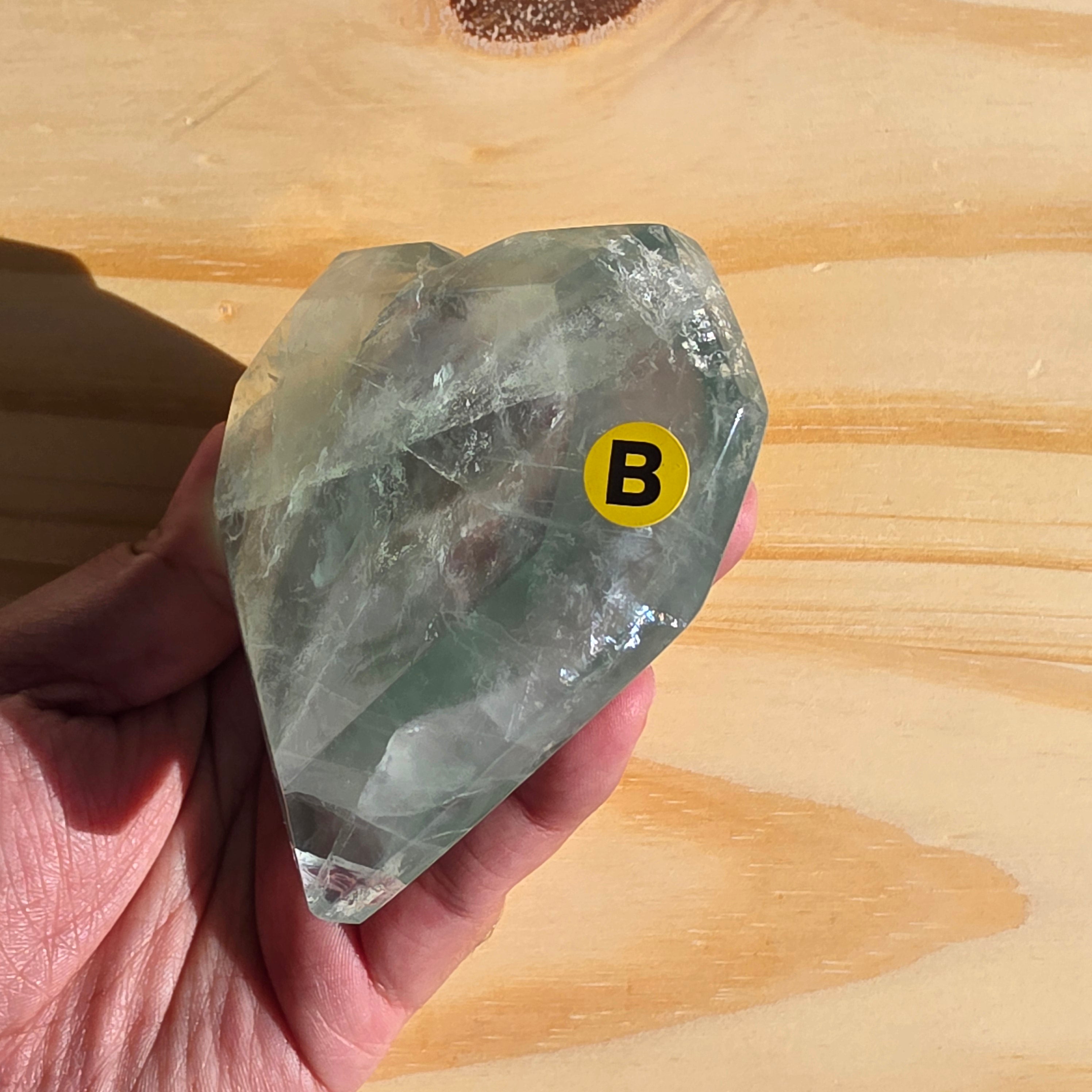 Seafoam Fluorite Heart | Option B