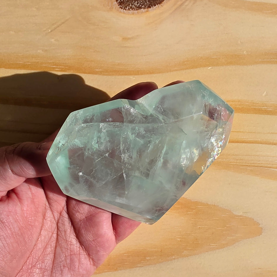 Seafoam Fluorite Heart | Option B