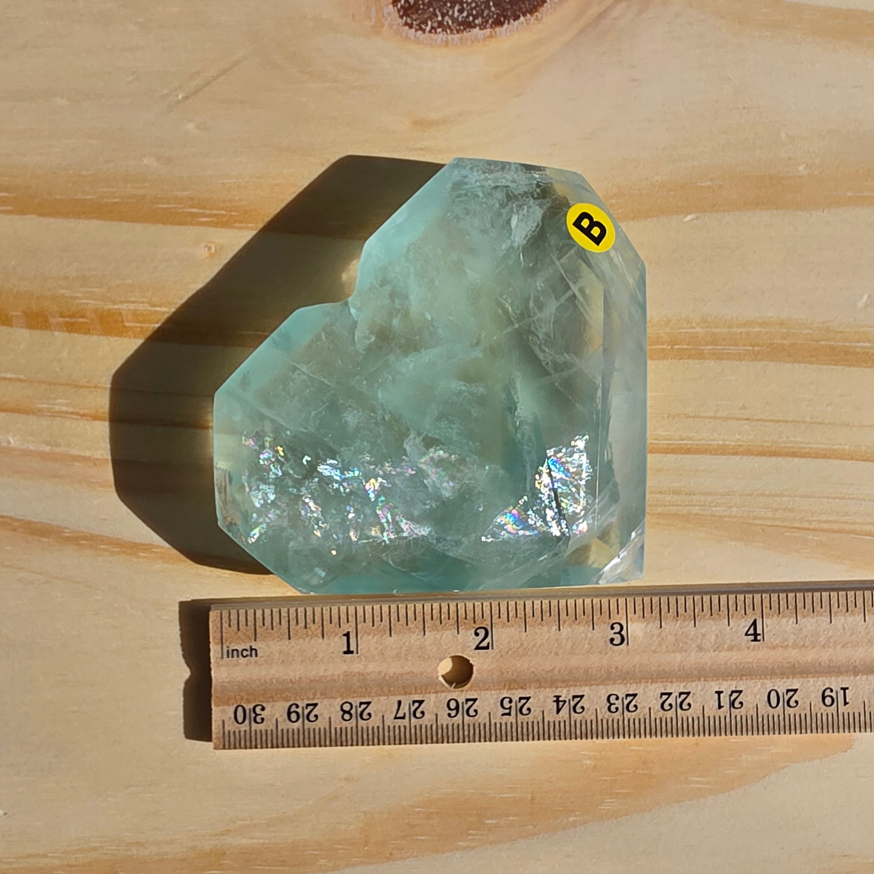 Seafoam Fluorite Heart | Option B